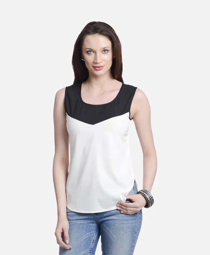 Harpa Casual Sleeveless Solid Women's Top