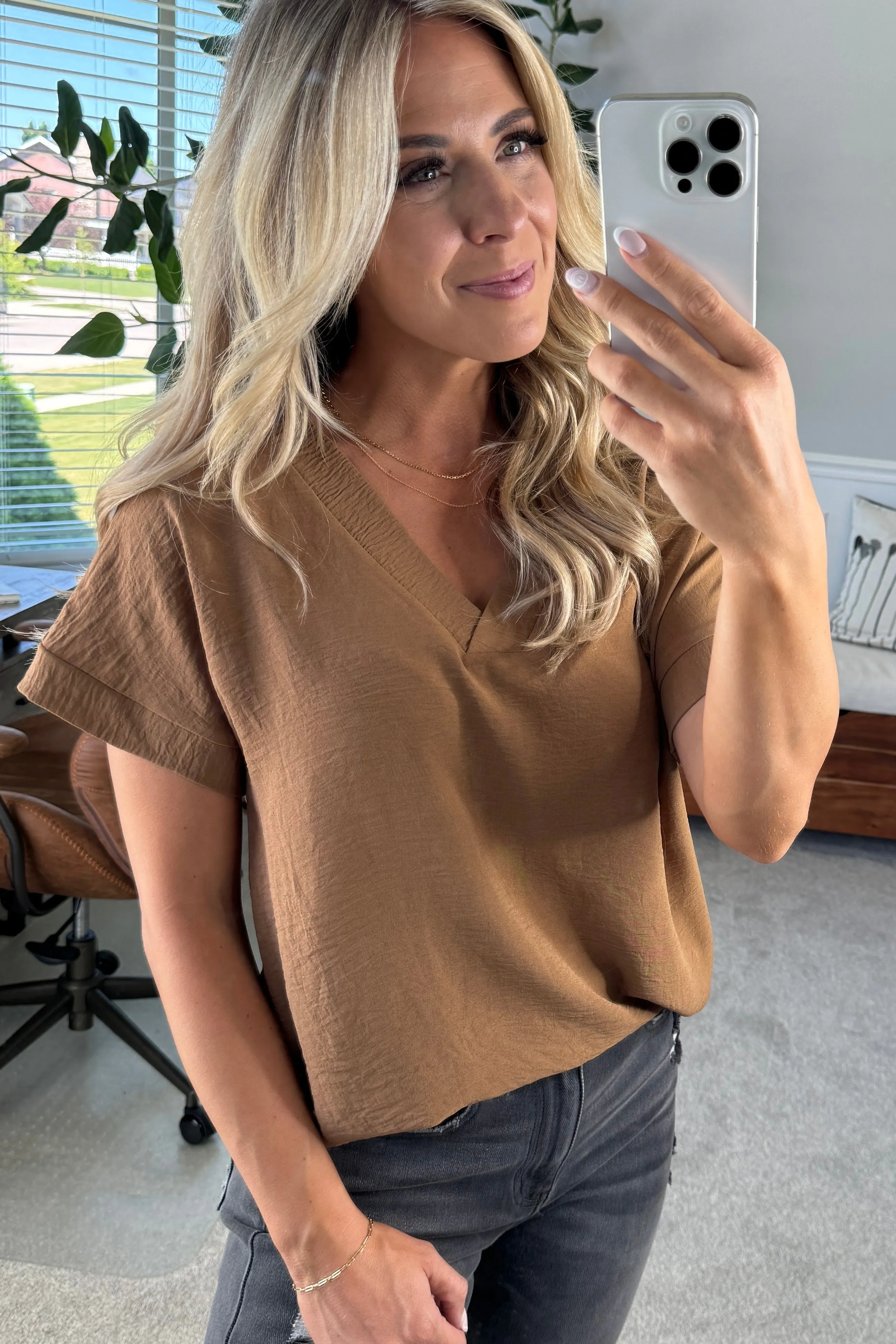 Lenaya Breezy V-Neck Top
