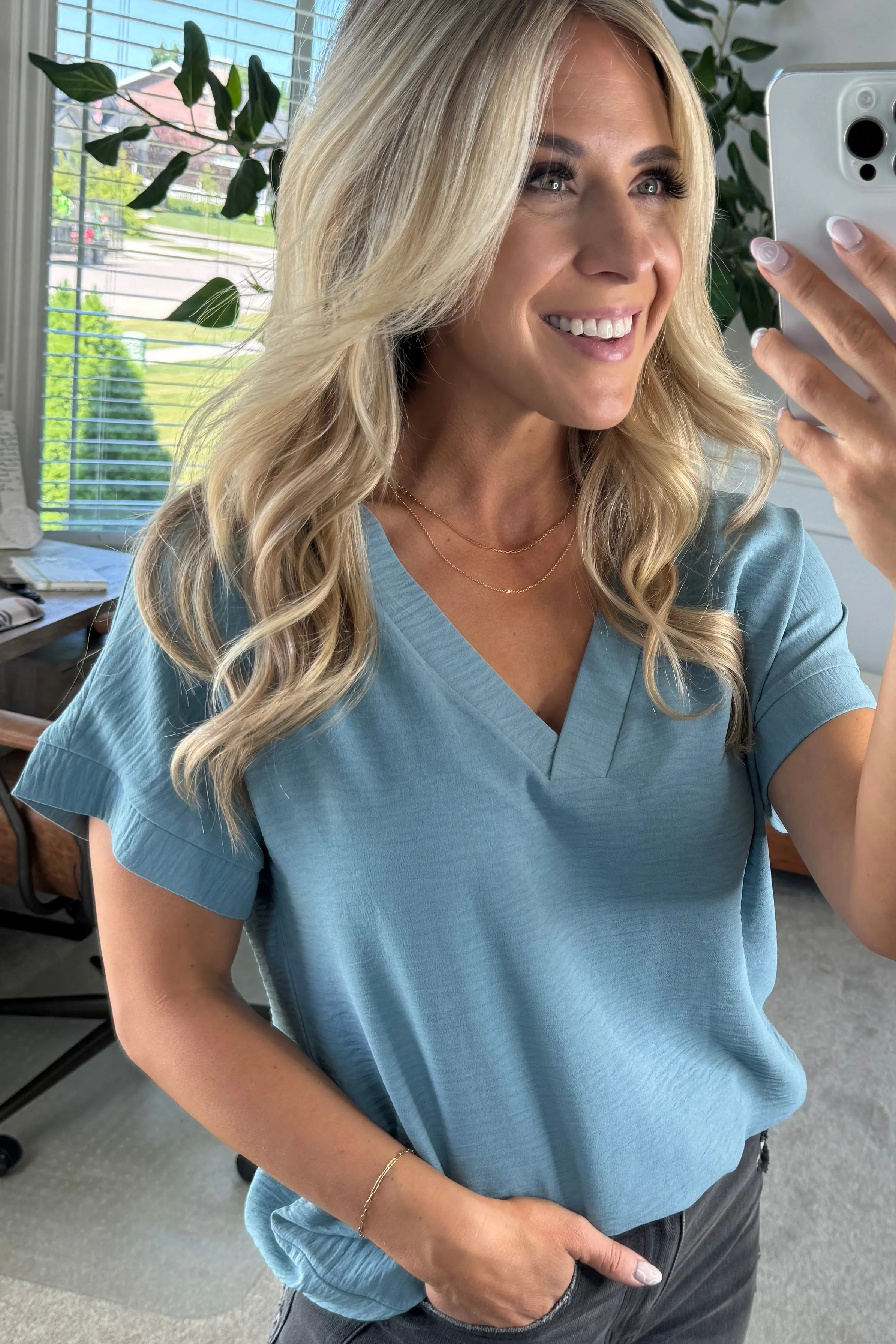 Lenaya Breezy V-Neck Top