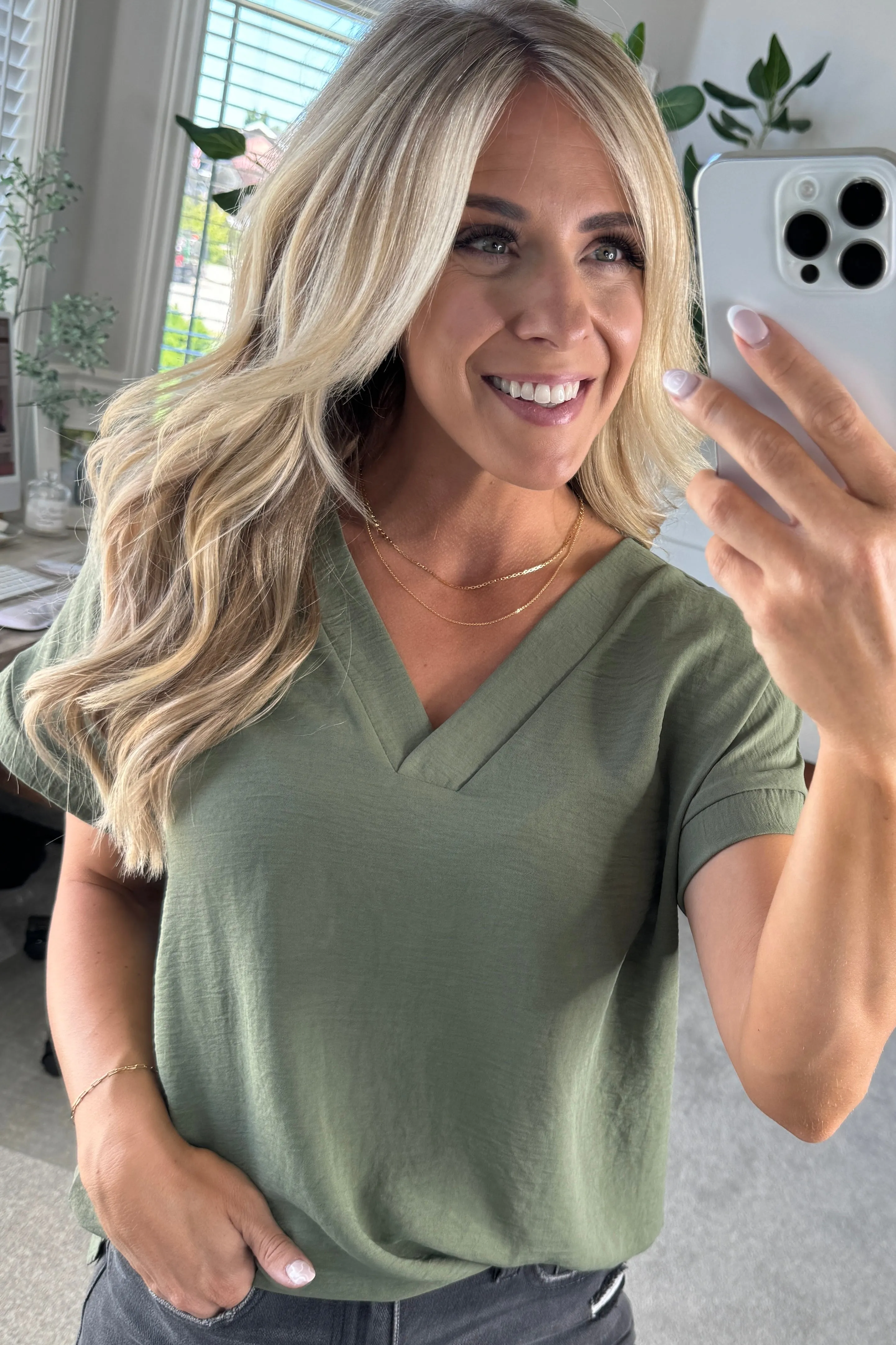 Lenaya Breezy V-Neck Top