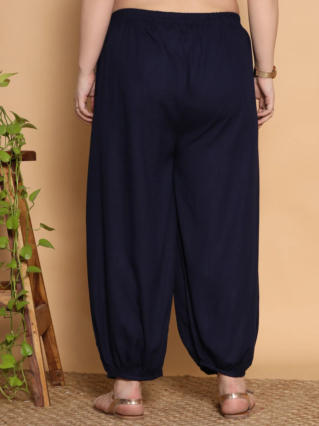 Navy Rayon Balloon Salwar