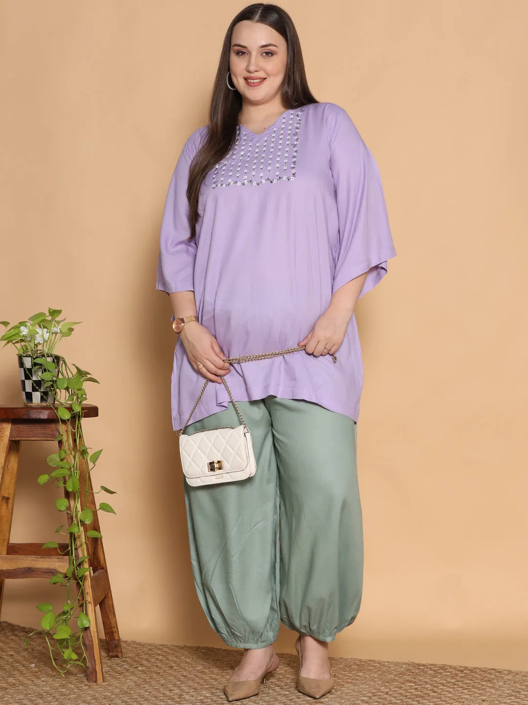 SageGreen Rayon Balloon Salwar
