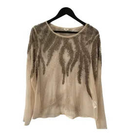 Sequins Chiffon Top Nude SIZE 18