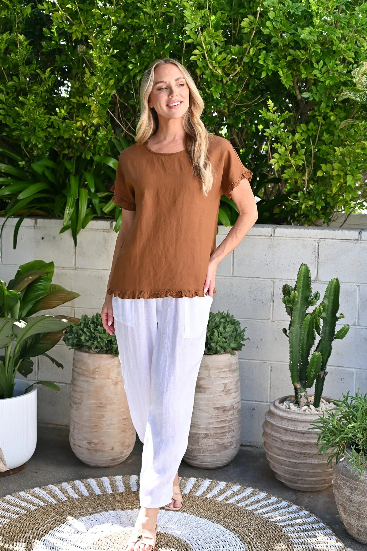 Serenity Linen Blend Top