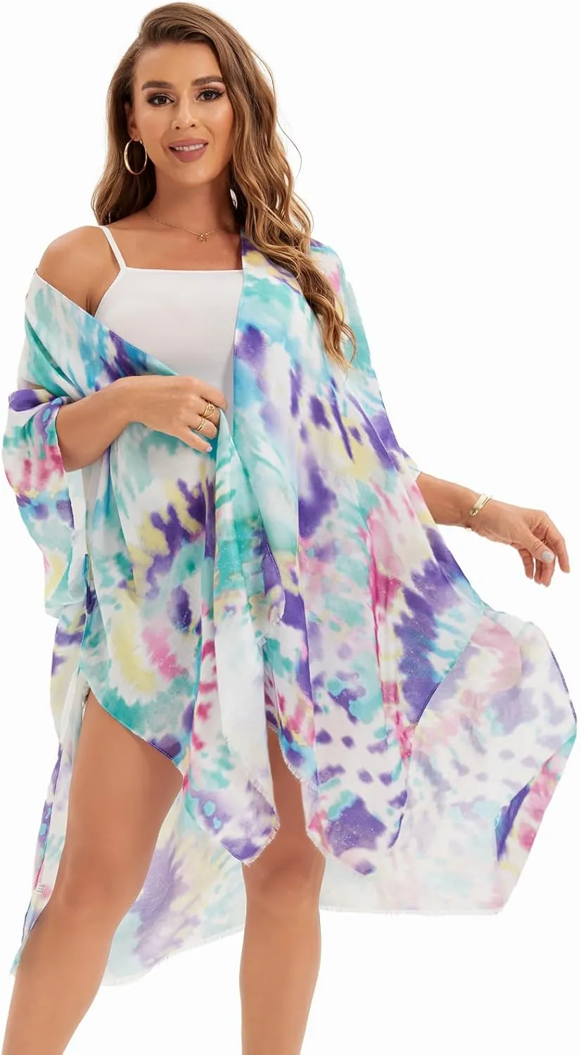 Umjetnost Women's Swimsuit Coverups Summer Beach Cover Up Casual Loose Kimono Cardigans for Swimwear