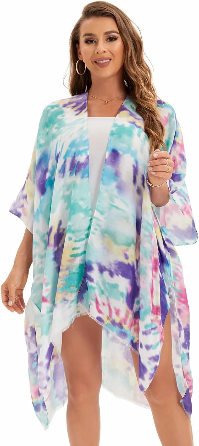 Umjetnost Women's Swimsuit Coverups Summer Beach Cover Up Casual Loose Kimono Cardigans for Swimwear