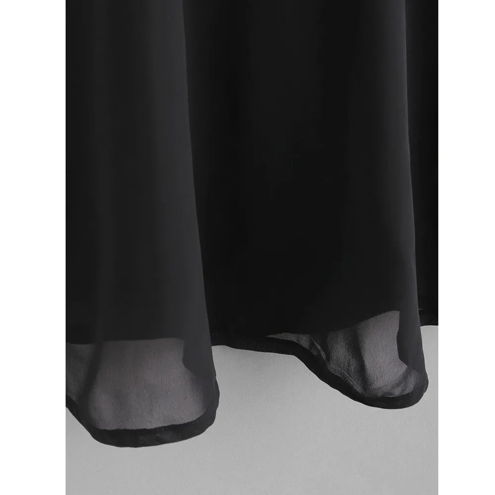 Women Chiffon Camis   Sleeveless Vest Crop Top